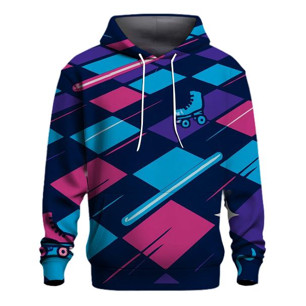 Neon Roller Rink Floor Tiles lightweight hoodies