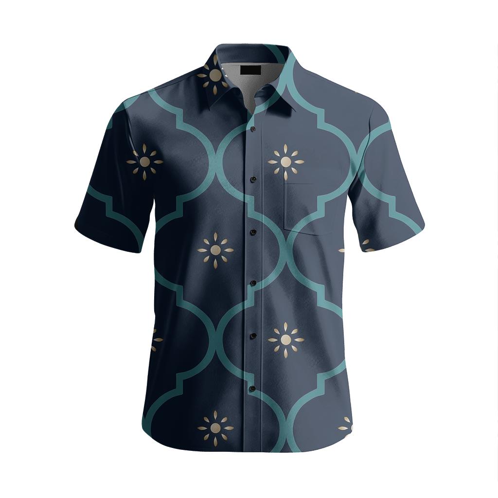 Aurora Ogee Lattice Motif personalized embroidery shirts