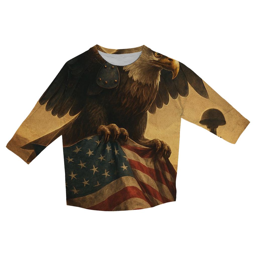 Steel Wings Guarding The Tattered Stars fashion 3/4 sleeve shirts