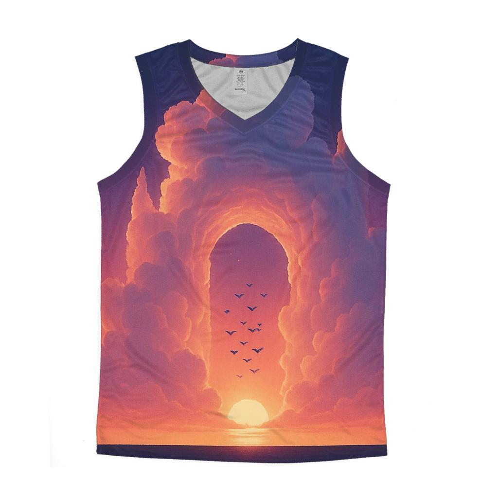 Cloud Cathedral Sunset Lift graphic print tank tops