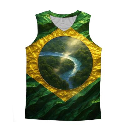 Brazil Metallic Forest Pulse casual summer tank tops
