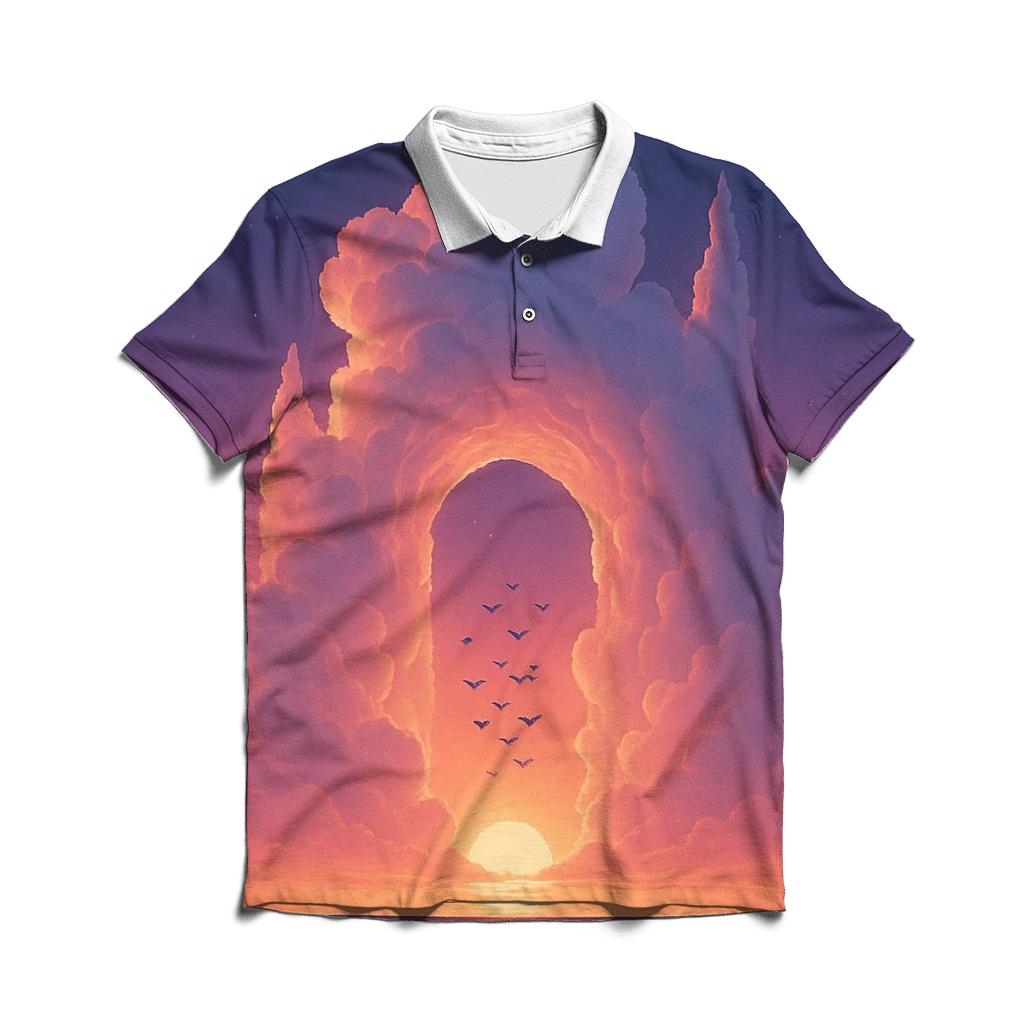 Cloud Cathedral Sunset Lift classic pique polos