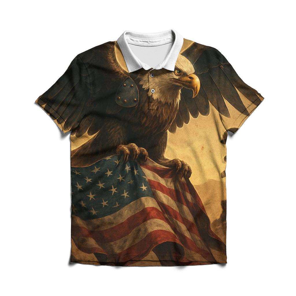 Steel Wings Guarding The Tattered Stars classic pique polos