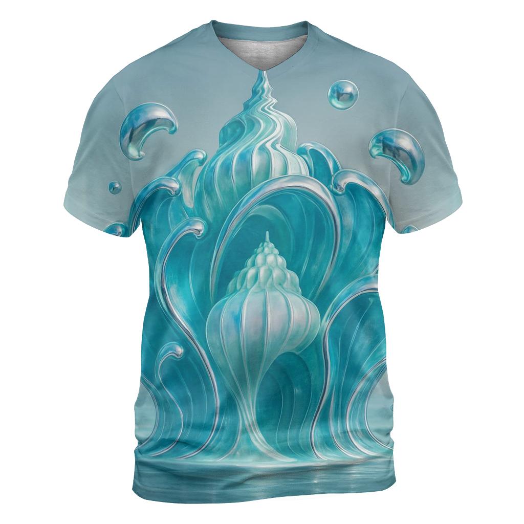 Prism Tide Cathedral artistic all-over print tops