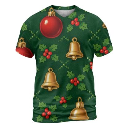 Crimson Bauble Lattice On Pine Green Background unique graphic print tees