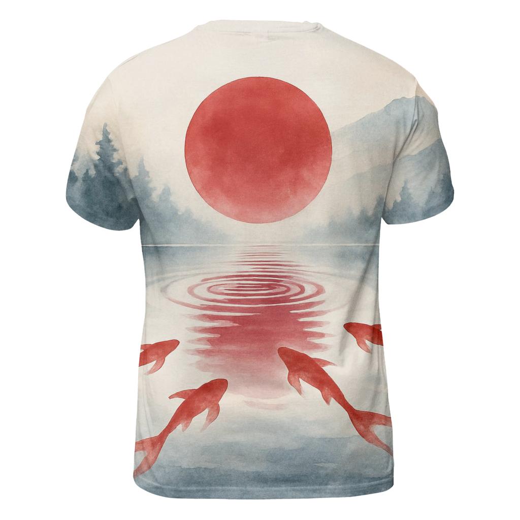 Japan Koi Dawn Reflection personalized full print shirts