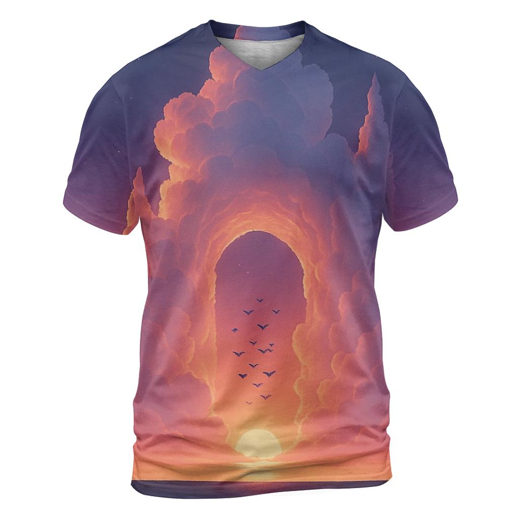 Cloud Cathedral Sunset Lift trendy printed shirt styles