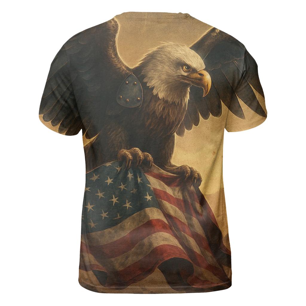 Steel Wings Guarding The Tattered Stars statement graphic shirts