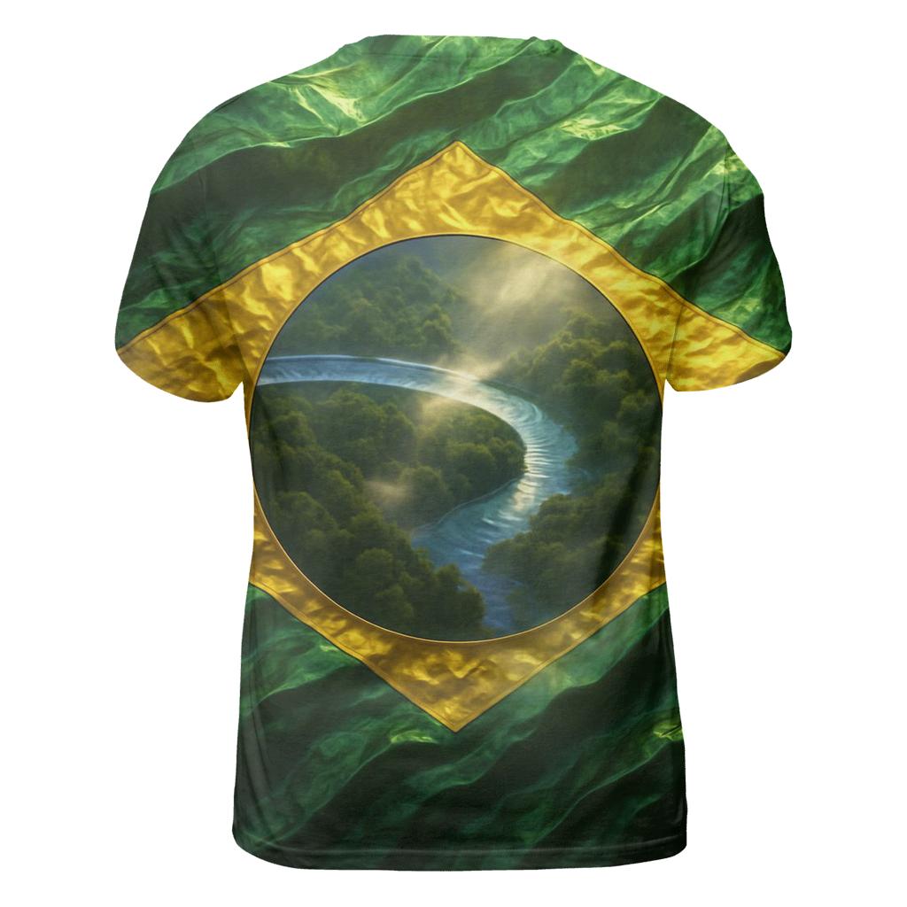 Brazil Metallic Forest Pulse designer pattern shirts