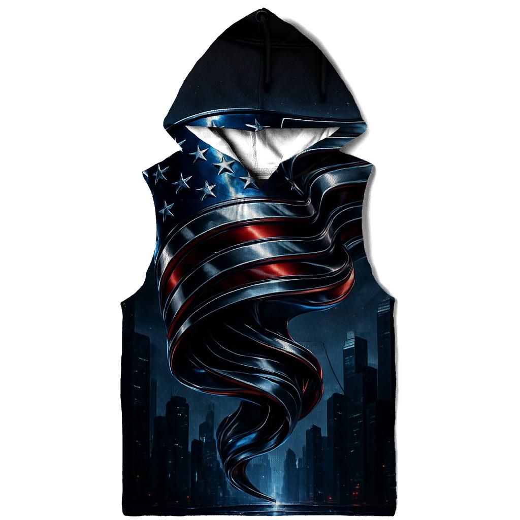 Midnight Chrome Banner Over The Skyline hoodie designs