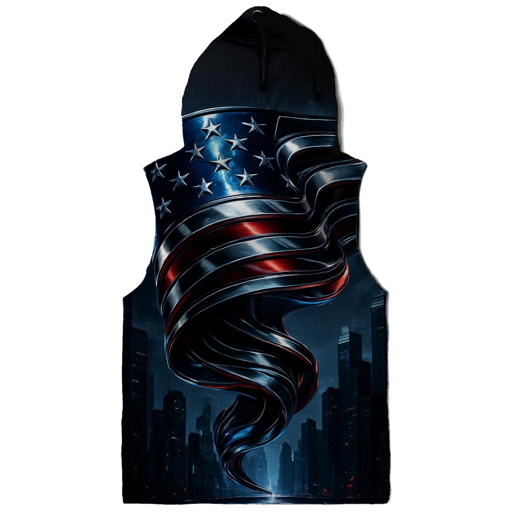 Midnight Chrome Banner Over The Skyline hoodie designs