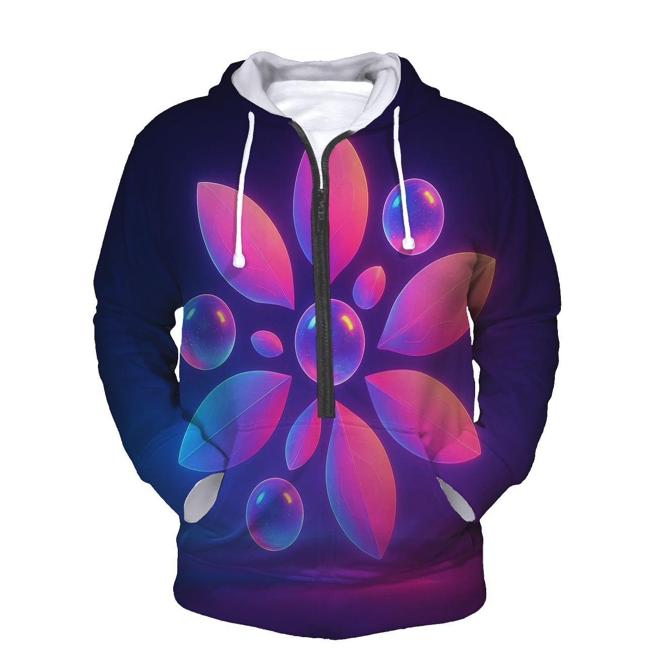 Aurora Circuit Garden embroidered hoodies