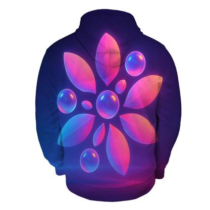 Aurora Circuit Garden embroidered hoodies
