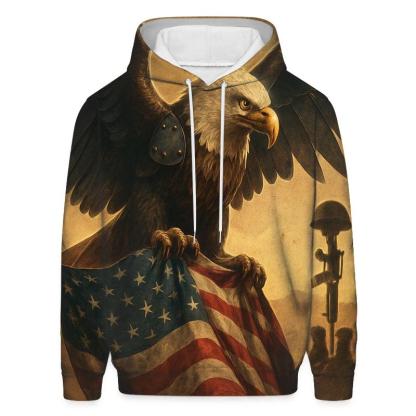 Steel Wings Guarding The Tattered Stars pullover hoodies