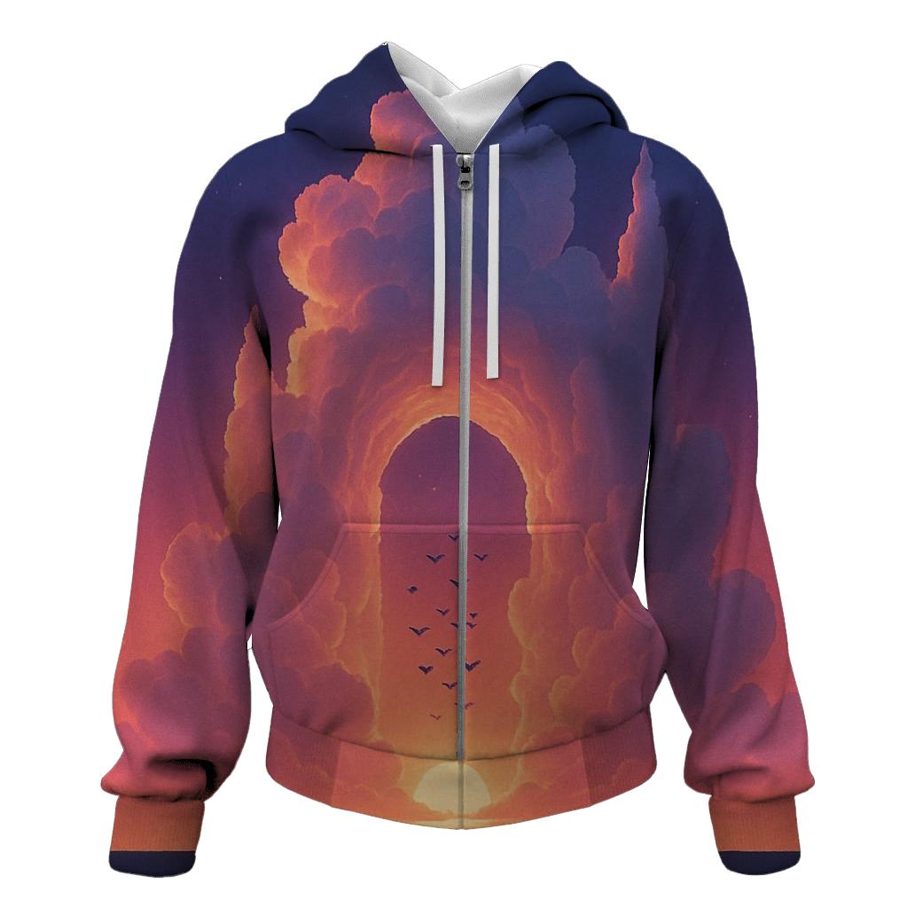 Cloud Cathedral Sunset Lift embroidered hoodies