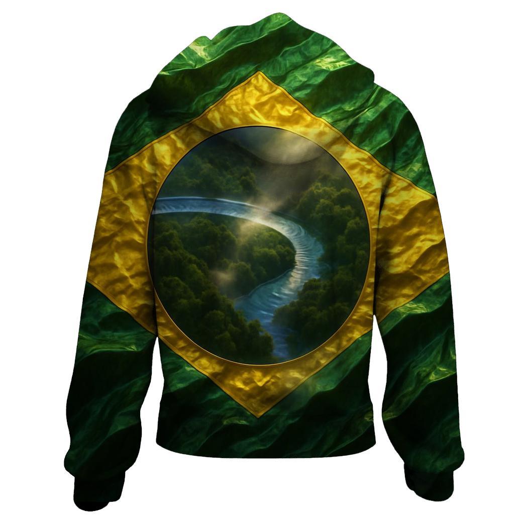 Brazil Metallic Forest Pulse hoodies fashion