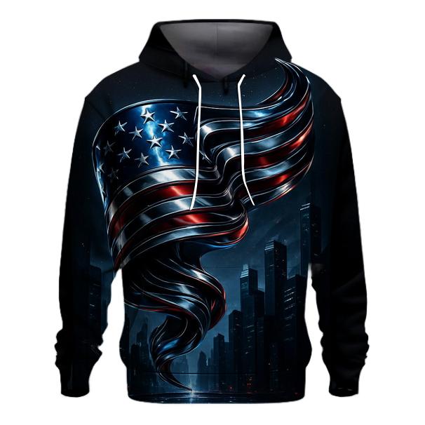 Midnight Chrome Banner Over The Skyline custom hoodies