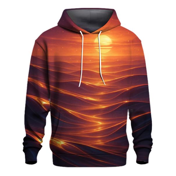 Saffron Dusk Over Glasswater Dunes custom hoodies