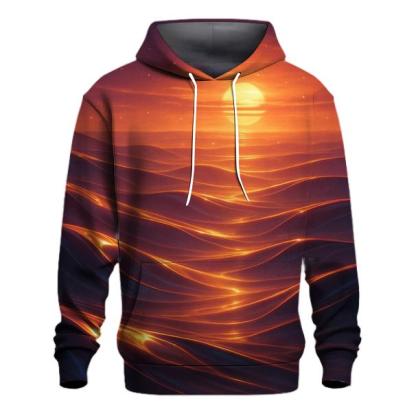 Saffron Dusk Over Glasswater Dunes custom hoodies