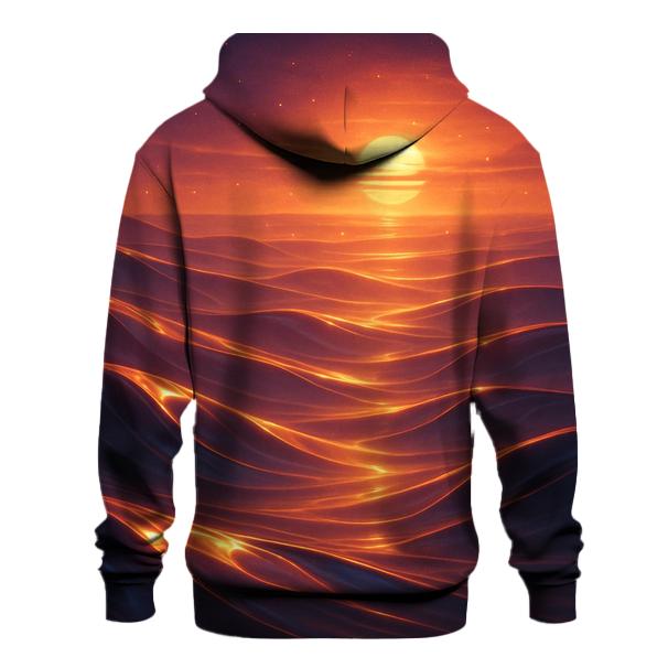 Saffron Dusk Over Glasswater Dunes custom hoodies