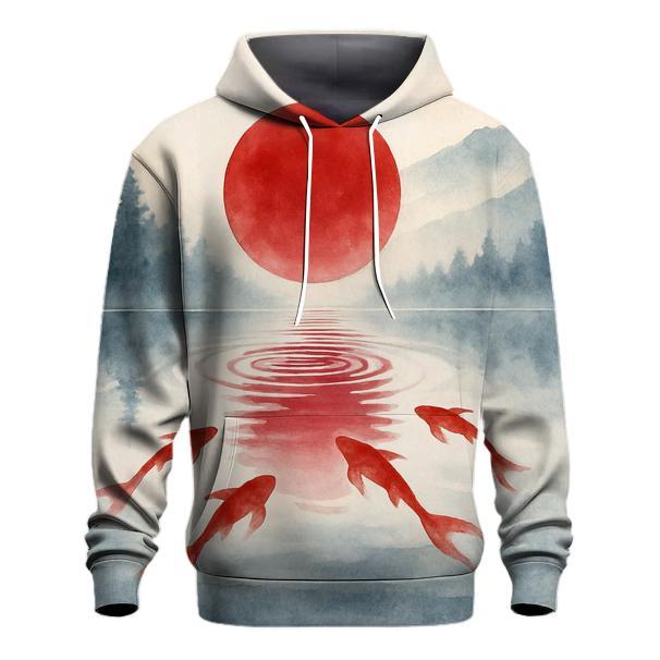 Japan Koi Dawn Reflection hoodie styles