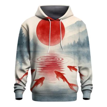 Japan Koi Dawn Reflection hoodie styles