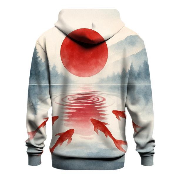 Japan Koi Dawn Reflection hoodie styles