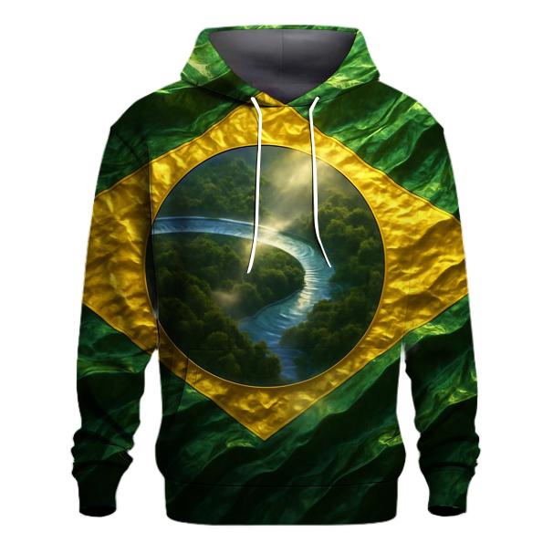Brazil Metallic Forest Pulse custom hoodies