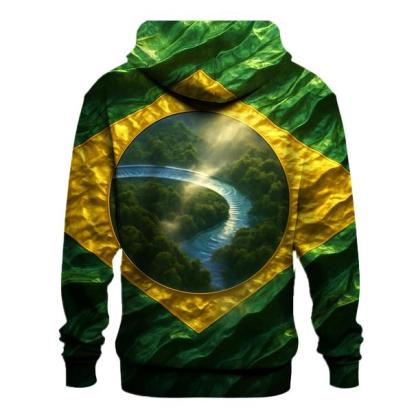 Brazil Metallic Forest Pulse custom hoodies