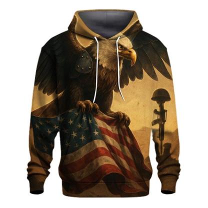 Steel Wings Guarding The Tattered Stars heavyweight hoodies