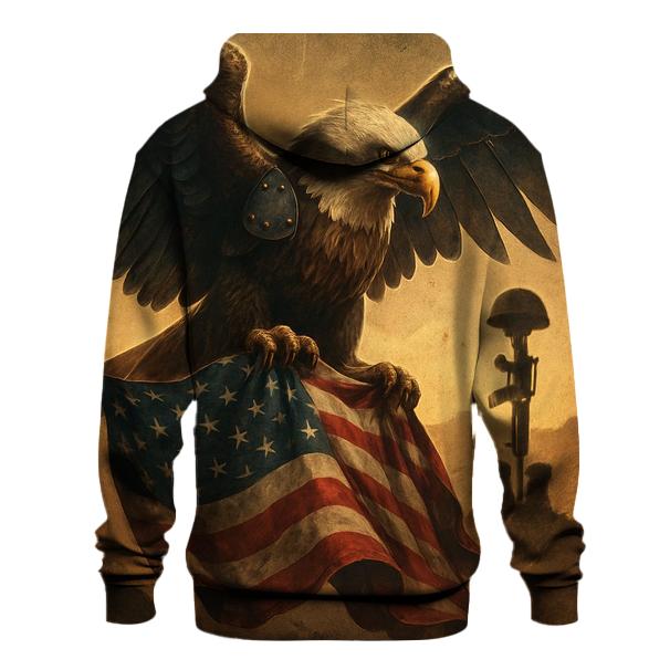 Steel Wings Guarding The Tattered Stars heavyweight hoodies