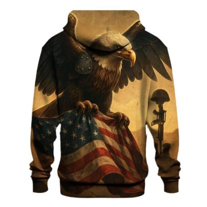 Steel Wings Guarding The Tattered Stars heavyweight hoodies