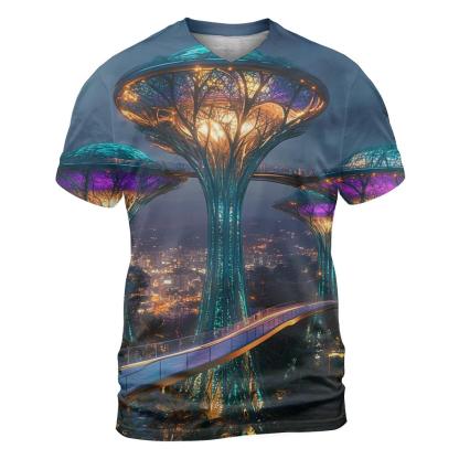 Gardens By The Bay Supertree Grove - Singapore statement graphic shirts