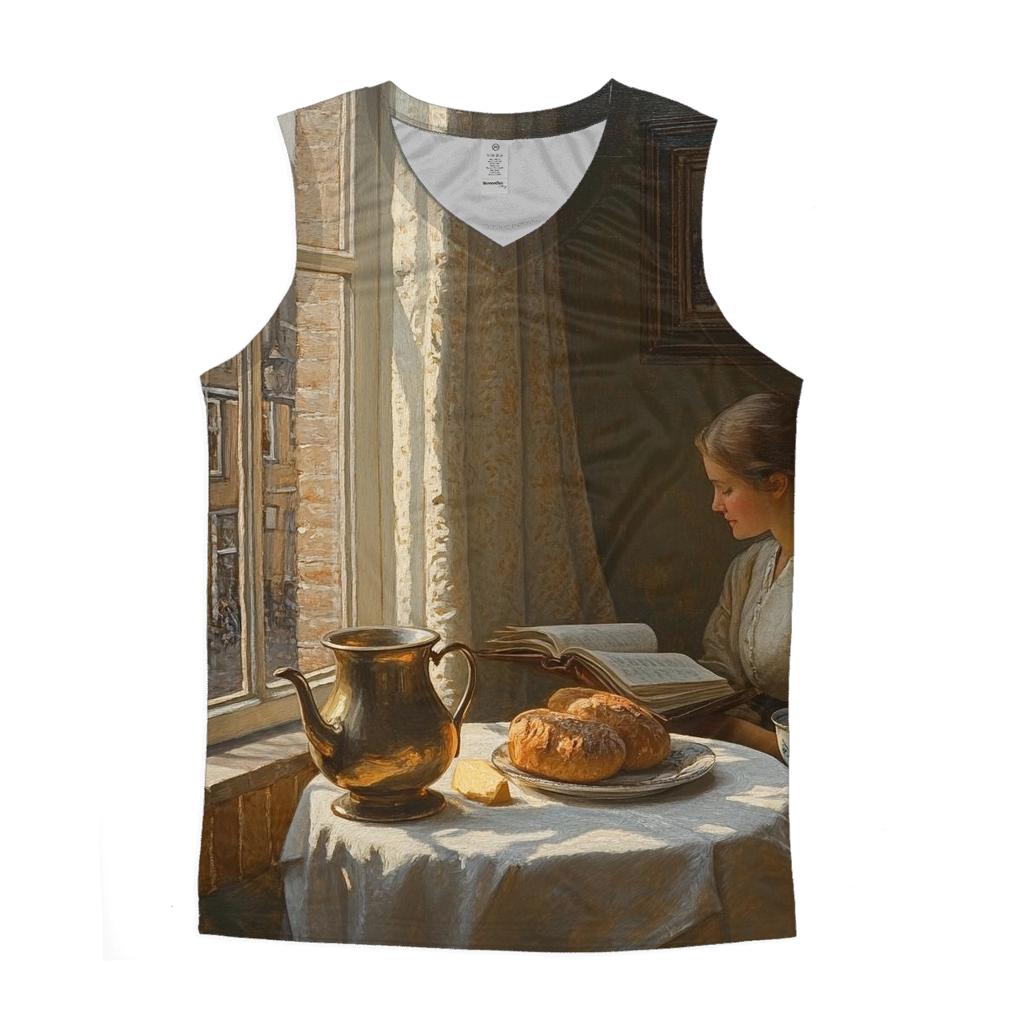 Johannes Vermeer Inspired Quiet Cafe Still Life stylish racerback tanks