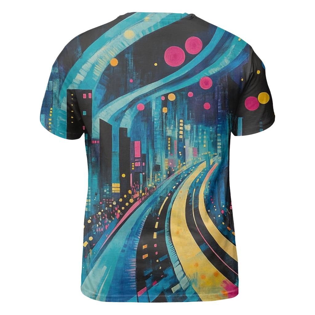 Wassily Kandinsky Inspired Aurora Citylights Abstract personalized full print shirts
