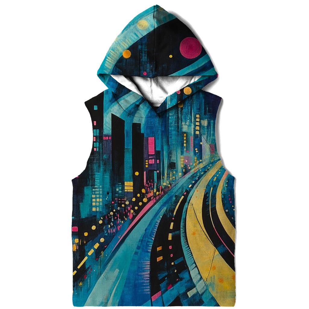 Wassily Kandinsky Inspired Aurora Citylights Abstract premium hoodies