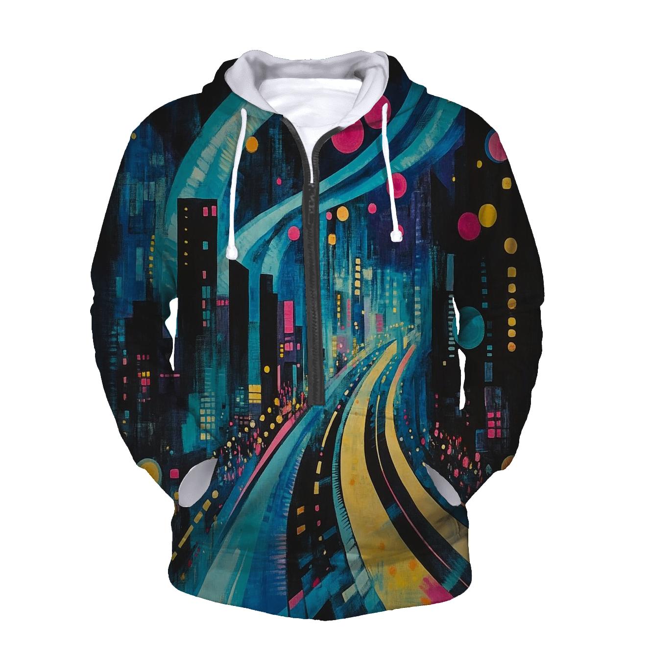 Wassily Kandinsky Inspired Aurora Citylights Abstract hoodies fashion