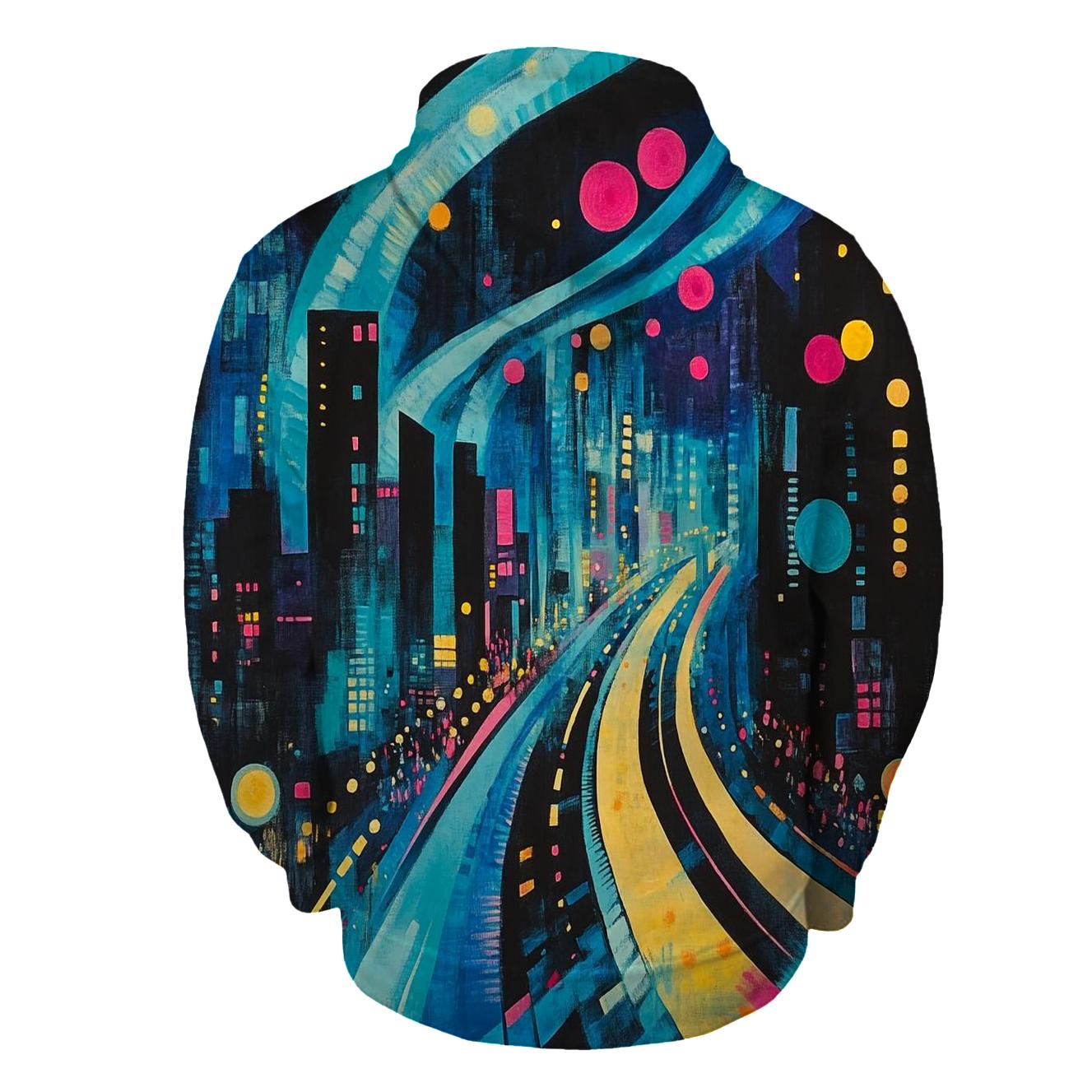 Wassily Kandinsky Inspired Aurora Citylights Abstract hoodies fashion
