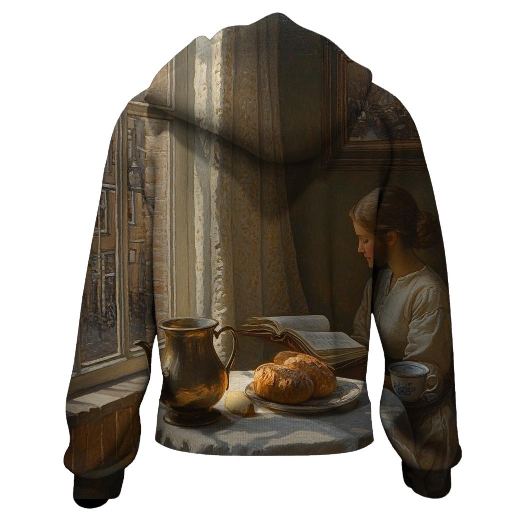 Johannes Vermeer Inspired Quiet Cafe Still Life pullover hoodies