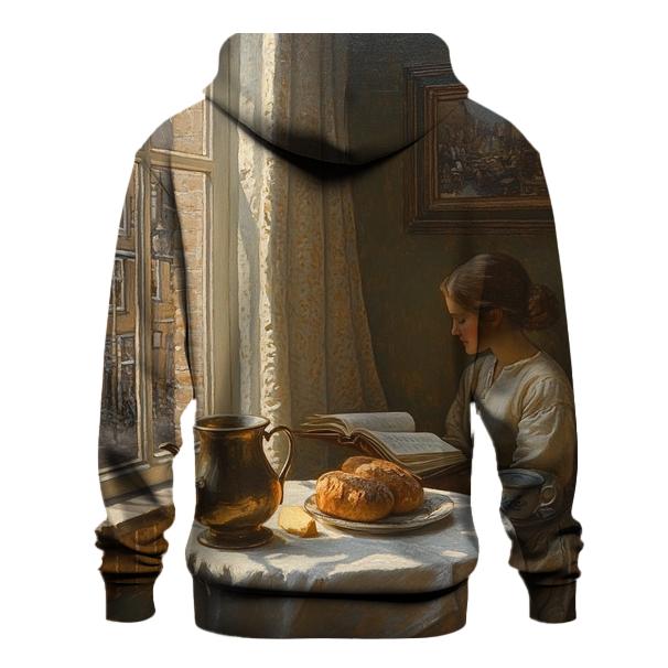 Johannes Vermeer Inspired Quiet Cafe Still Life designer hoodies
