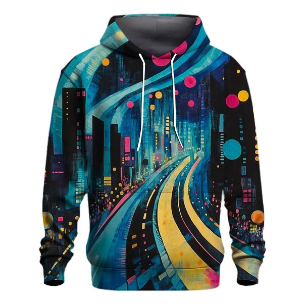 Wassily Kandinsky Inspired Aurora Citylights Abstract heavyweight hoodies