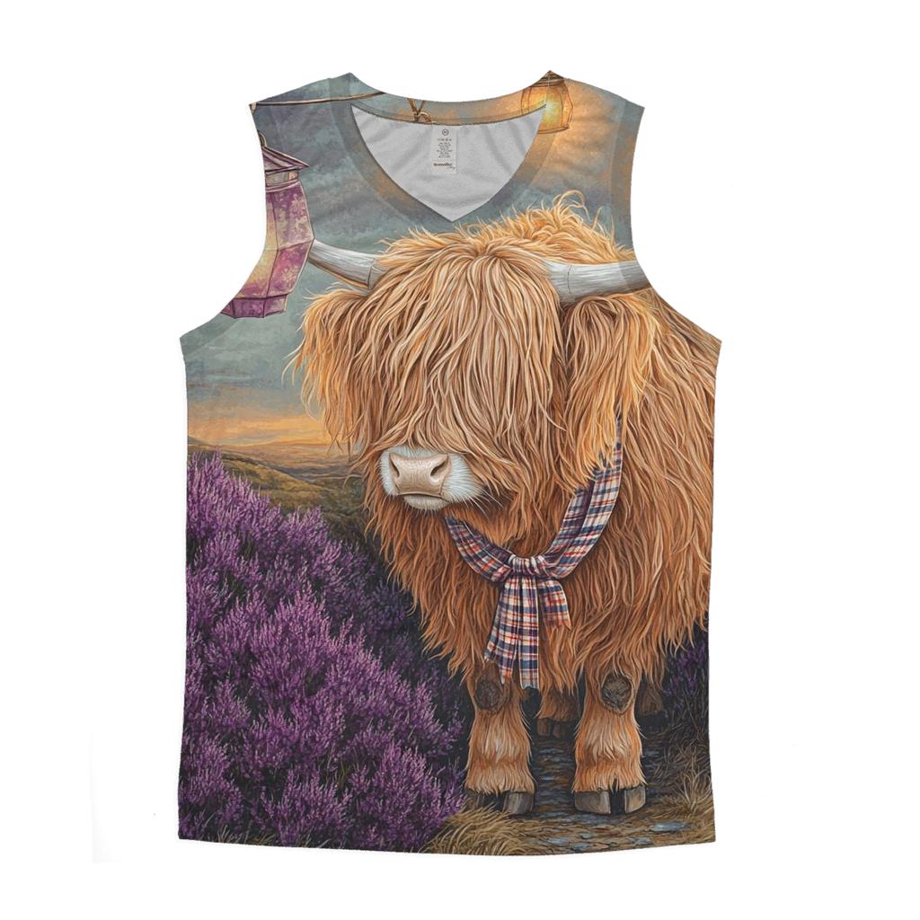 Highland Cow Lantern Festival On The Moor custom tank tops