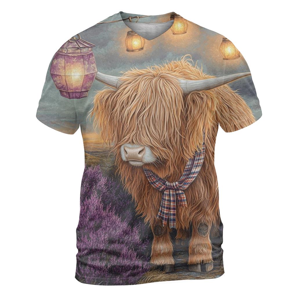 Highland Cow Lantern Festival On The Moor custom all-over print shirts