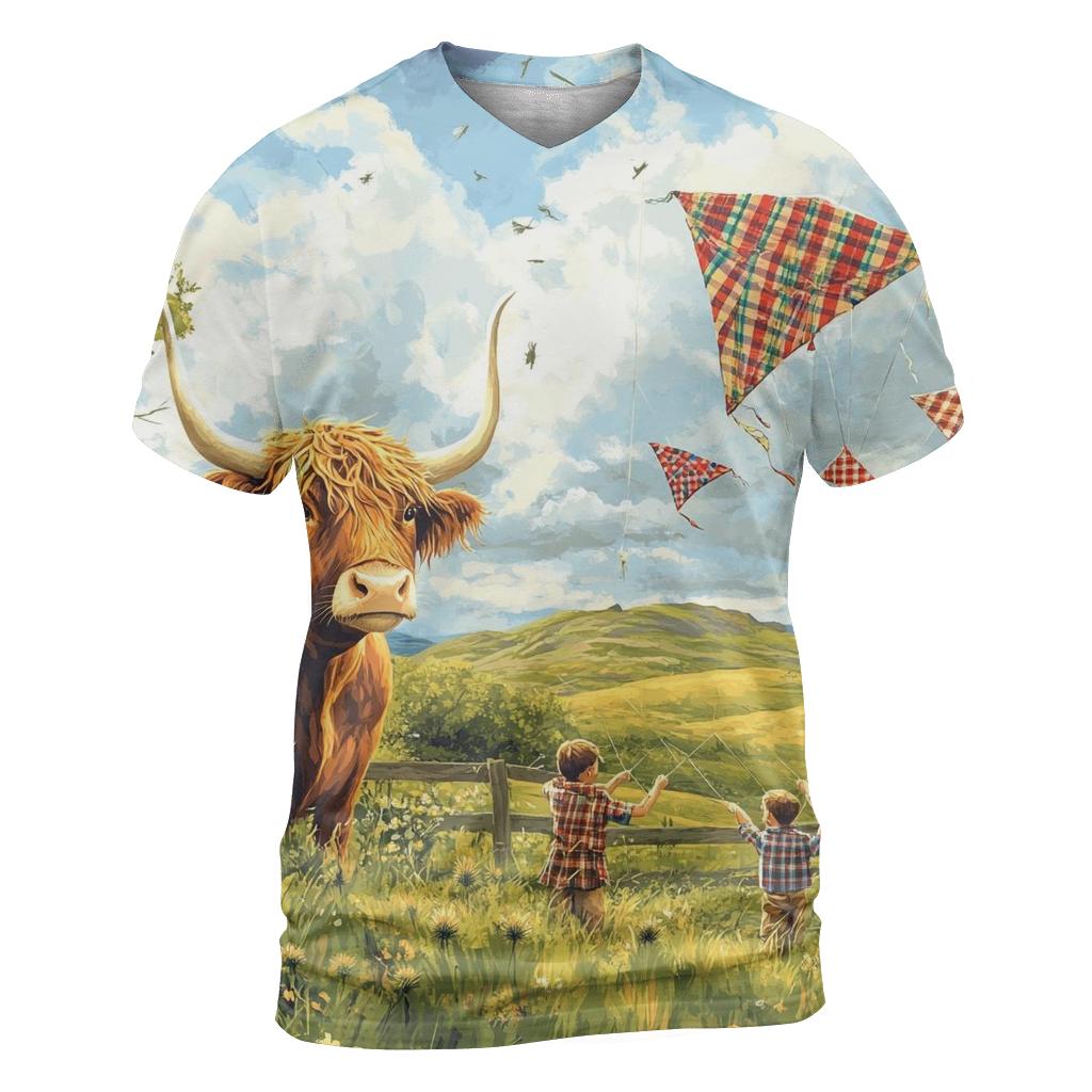 Tartan Kite Workshop Highland Cow unique graphic print tees