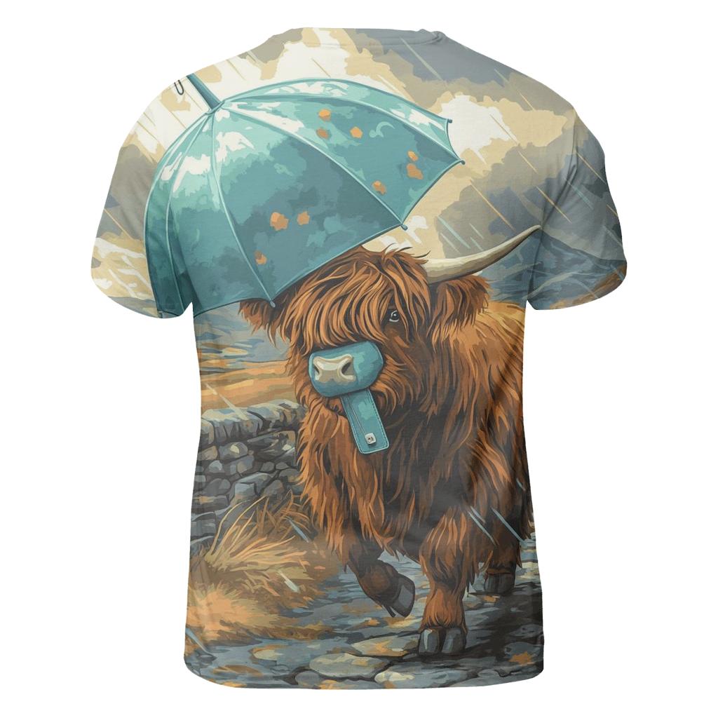 Stormproof Umbrella Highland Cow unique graphic print tees