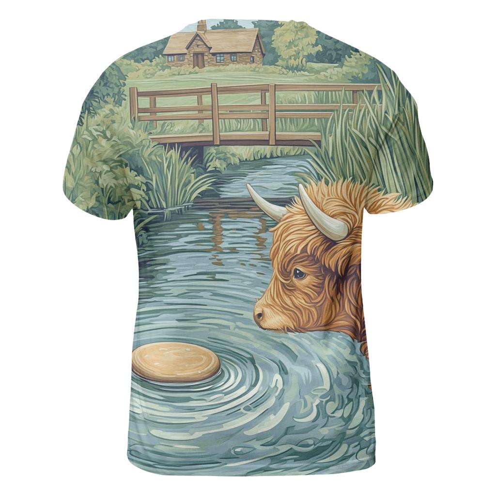 Highland Cow Riverstone Skipping Lesson custom all-over print shirts