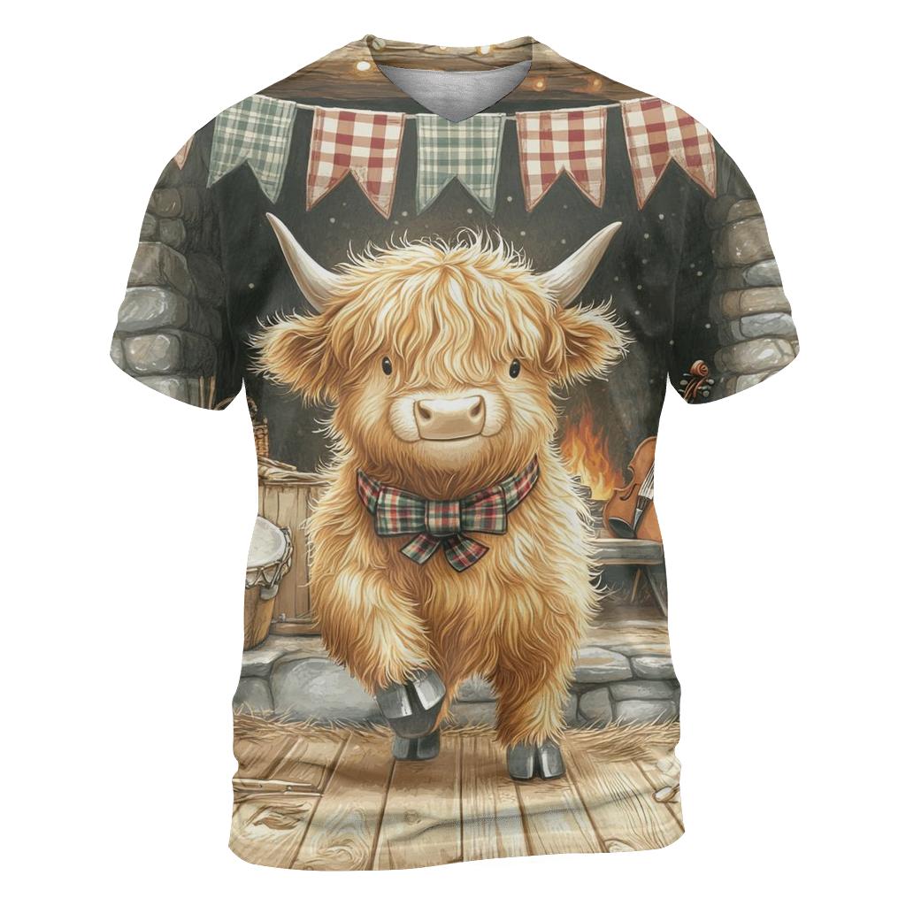 Ceilidh Dance Floor Highland Cow custom all-over print shirts
