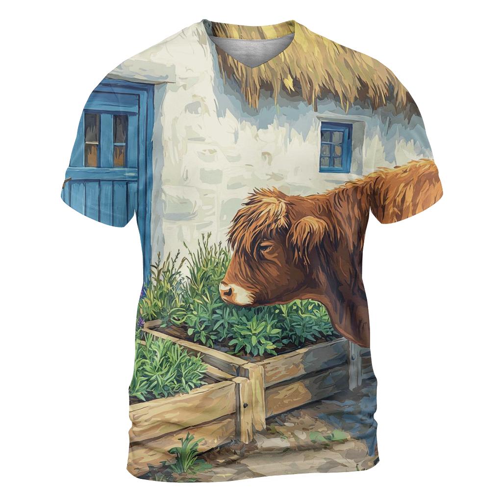 Highland Cow Herb Garden At The Croft custom all-over print shirts