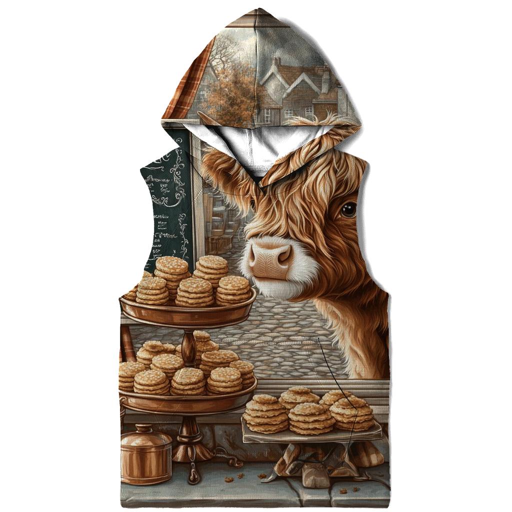 Highland Cow Bakery Window Display designer hoodies