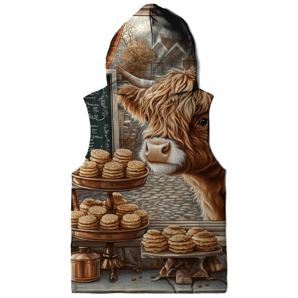 Highland Cow Bakery Window Display designer hoodies